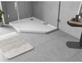 Mexen Flow Slim, ľavostranná päťuholníková sprchová vanička 100 x 80 cm, biela lesklá, 46P108010L