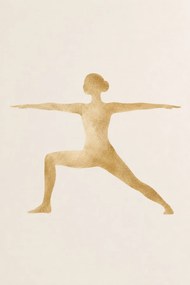 Jóga asana 02 - Metalický obraz 60x40cm