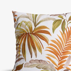Goldea dekoračná obliečka na vankúš loneta - farebné palmové listy 40 x 40 cm