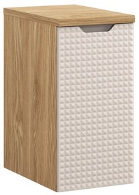 Závesná kúpeľňová skrinka Luxor Beige s doskou 81-30-1D béžová/dub olejovaný