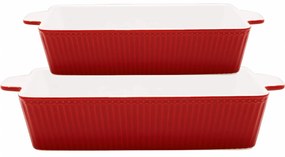 GREEN GATE Zapekacie misy Alice Red - set 2 ks