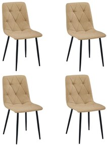 Set štyroch jedálenských stoličiek LIBRA hnedé / čierne nohy (4 ks)