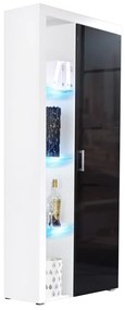Vitrína Magnolia MA2 (biely + čierny lesk) (osvetlenie LED RGB farebné). Vlastná spoľahlivá doprava až k Vám domov. 1058280