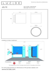 Lucide 04203/01/30 - Kúpeľňové nástenné svietidlo JELTE 1xG9/33W/230V IP44
