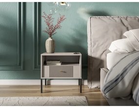 Nočný stolík LUE béžový/čierny