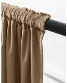 Svetlohnedý zatemňovací záves VELVET 140x250 cm Zavesenie: Kovové krúžky