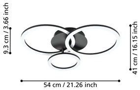 Eglo 31771 - LED Stmievateľné stropné svietidlo PARRAPOS-Z LED/33W/230V