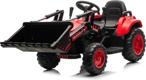 LEAN CARS Elektrický traktor s lyžicou BW-X002A červený