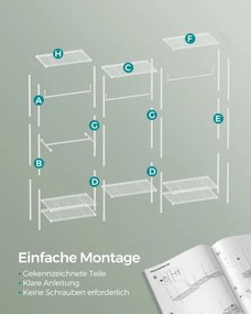 Otvorená šatníková skriňa LGR431W01
