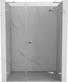 Mexen Lunar, pravé otočné sprchové dvere 135 cm, číre sklo, chrómový profil, 834S-135-050-01-00-P