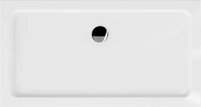 Mexen Slim, obdĺžniková sprchová vanička 140x70x5cm + chrómový sifón, biela, 40107014