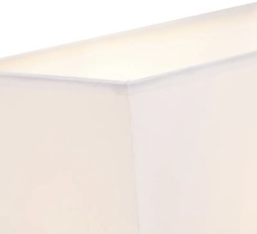 Moderná nástenná lampa oceľ s tienidlom bielym - Bergamo