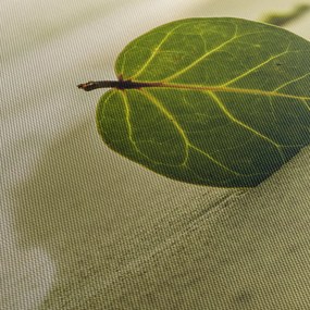 Obraz listu v piesku (120x50 cm)