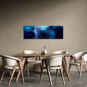 Obraz Mesiaca nad hladinou mora (s hodinami) (90x30 cm)