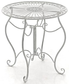 Súprava kovových stoličiek a stola Indra (SET 2+1) - Biela antik