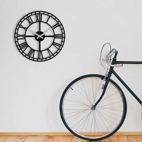 Nástenné hodiny Enzoclock - S002 Black, 48 x 48 cm