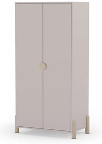 Krémová detská šatníková skriňa z borovicového dreva 93x180 cm Enola – Marckeric