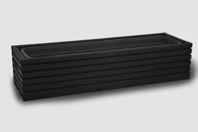 Drevený truhlík s plastovou vložkou - čierny Rozměry (cm): 64 x 20, v. 14