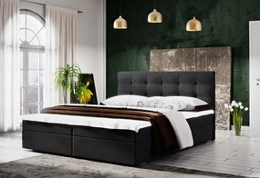 Čalúnená posteľ FADO 2 + rošt + matrac + topper, 160x200, Cosmic 100