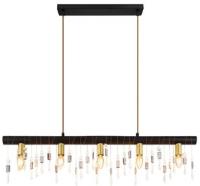 Globo 15532-5HB - Závesný luster na lanku KIRA 5xE14/40W/230V čierny