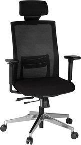 XXXLutz OTOČNÁ STOLIČKA, sieťovina, plochá tkanina, čierna MID.YOU - Online Only kancelárie - 001918038401