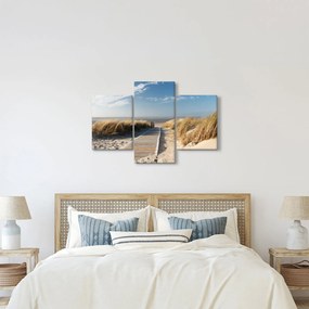 Obraz - Piesočná pláž na ostrove Langeoog, Nemecko (90x60 cm)