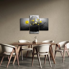 Obraz - žlté abstraktné gule (90x60 cm)