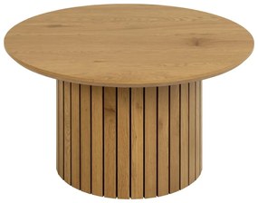 Okrúhly konferenčný stolík s doskou v dubovom dekore ø 80 cm Yale - Actona