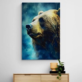 Obraz modro-zlatý medveď Varianta: 60x90