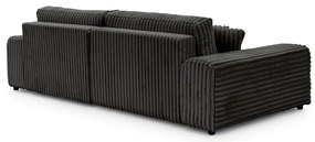 Tmavosivá menčestrová rozkladacia/s úložným priestorom rohová pohovka (pravý roh) Sarina – Ropez