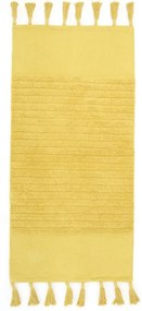 Bavlnený koberček Kilim so strapcami žltý