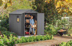 Záhradný domček Keter Darwin 6 x 8 šedý, s podlahou