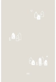 Detská hracia podložka z prírodného kaučuku SCANDI MIST obdĺžniková