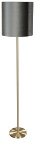 Stojacia lampa mosadz s plyšovým tienidlom zelená 40 cm - Simplo