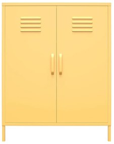 Žltá kovová komoda Novogratz Cache, 80 x 102 cm