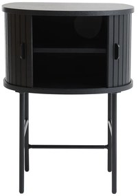 Čierny nočný stolík Nola – Unique Furniture