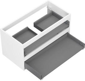 Mexen Box-A, závesná skrinka 90 cm, 2 zásuvky, biela matná, 91AX0-0900-470-2-01