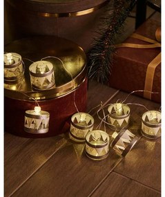 SIRIUS Dekoratívna reťaz LED, strieborné bubny, 1,5 m