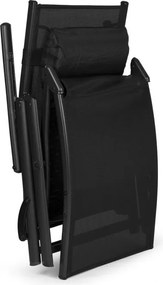 Ležadlo záhradné skladacie s reguláciou operadla, farba oceľová