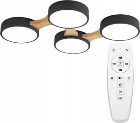 Stropné LED svietidlo GRID 20W - čierne / hnedé + ovládač