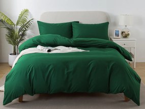 XPOSE® Predĺžené bavlnené Renforcé  obliečky EVITA  - tmavo zelené