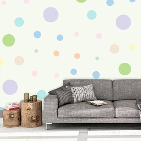 Sablio Tapeta Trojfarebné bodky - 125x75 cm
