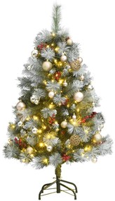 Umelý výklopný vianočný stromček 150 LED a sada gúľ 150 cm 3210196