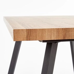 Jedálenský stôl Berlin 160 cm, orech medový / čierna