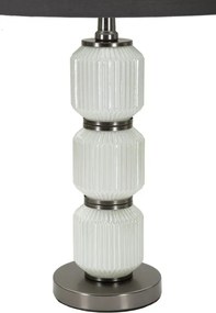 Stolná lampa Jasná Trojka 57 cm šedo-biela