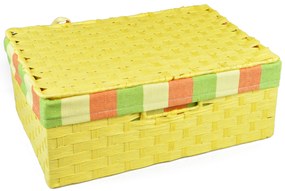 Úložný box s vekom žltý Rozmery (cm): 26x18, v. 10