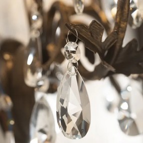 ONLI - Nástenné svietidlo TERESA 3xE14/6W/230V bronzová