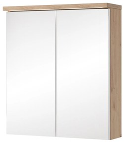 Závěsná zrcadlová skříňka s LED osvětlením Sting 56 60 cm dub Artisan