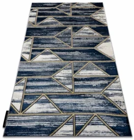 Koberec DE LUXE 462 Geometrický - granát / zlatý