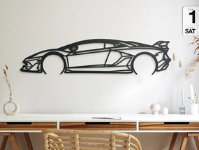 drevko Obraz Lamborghini 22 Aventador SVJ Rozmer obrazu: 20,5 x 86 cm, Farba dekorácie: Čierna